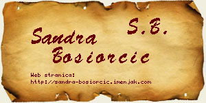 Sandra Bosiorčić vizit kartica